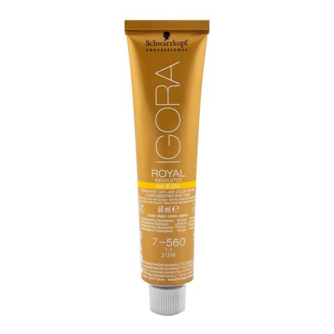 Igora Royal Absolutes Age Blend Hair Color 7-560 Medium Blonde Gold Chocolate | Hair Treatment Care | Original