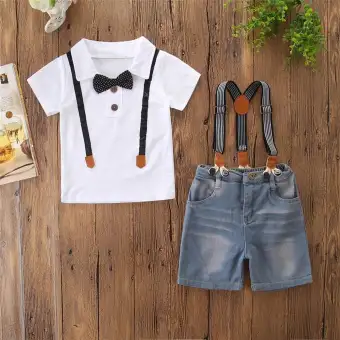 baby boy jean shorts with suspenders