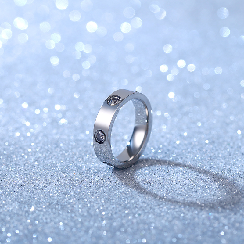 Famous Brand Designer Fashion Rings for Women men 6 diamond Stainless ...