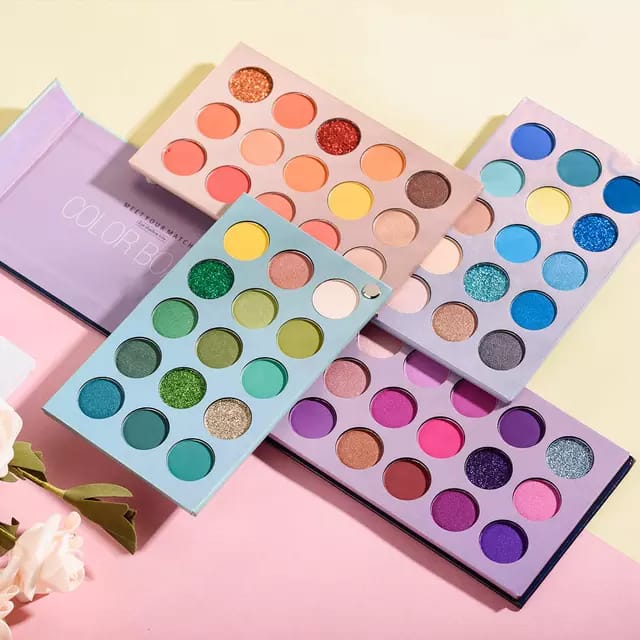 Beauty Glazed  Colors Pearlescent Matte Eyeshadow, Eye Cosmetics, Makeup Palette, 4Folding Palette