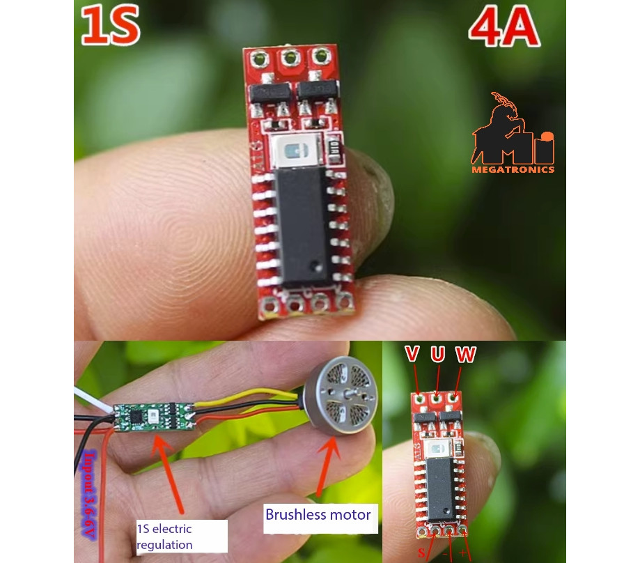 Micro brushless ESC 1S 4A brushless motor driver mini quadcopter drone ESC