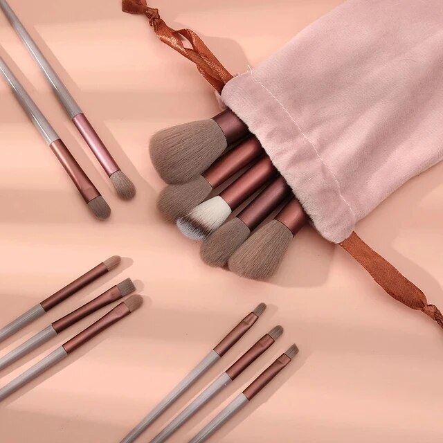 13 Pcs Makeup Brush Set – Soft Hair Brushes for Loose Powder, Eyeshadow, and Face Makeup – Professional Quality Cosmetic Tools