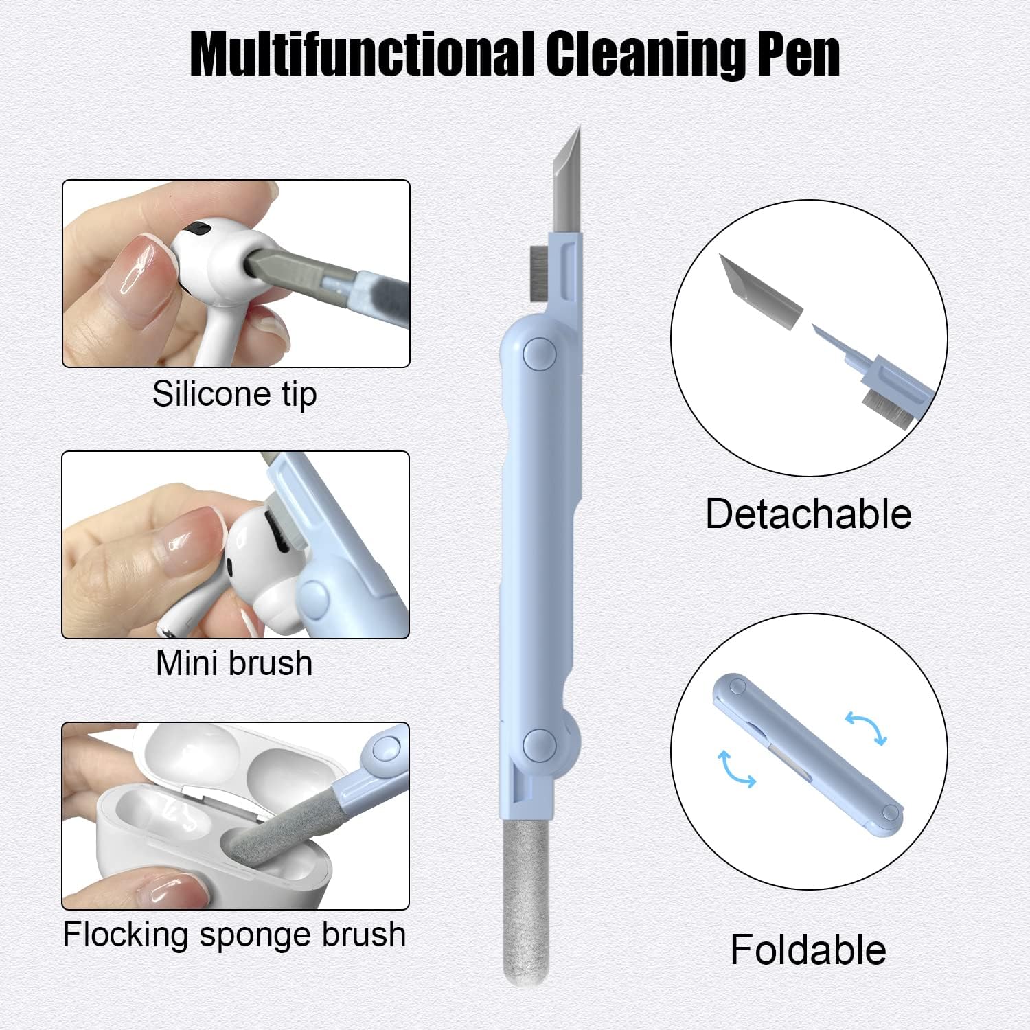7-in-1 Computer Keyboard Cleaning Brush Kit| Portable 7 in 1 Electronics Keycap Puller Kit| Multifunctional Computer Gap Cleaning Tool Set for Laptop| PC Monitor| Earbuds| IPad Cell Phone| Bluetooth Earphones| Office Gadgets Cleaner Airpods Tablet Macbook