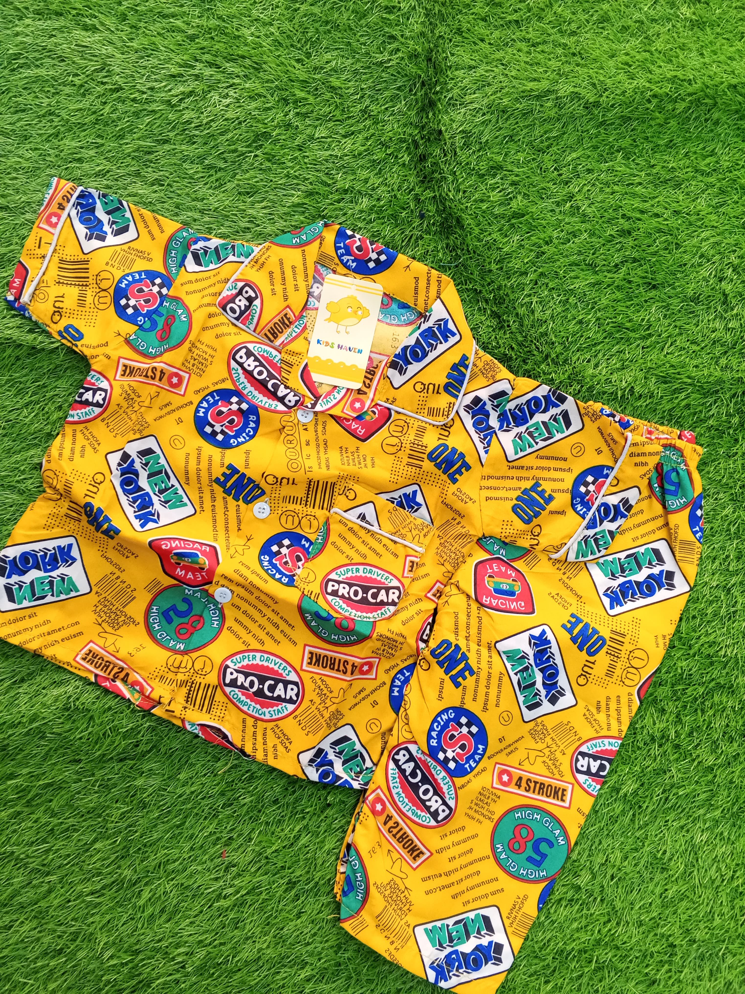 KIDS NIGHT SUIT SLEEP SUIT FOR BOYS GIRLS COTTON SHIRT TROUSER price in Pakistan