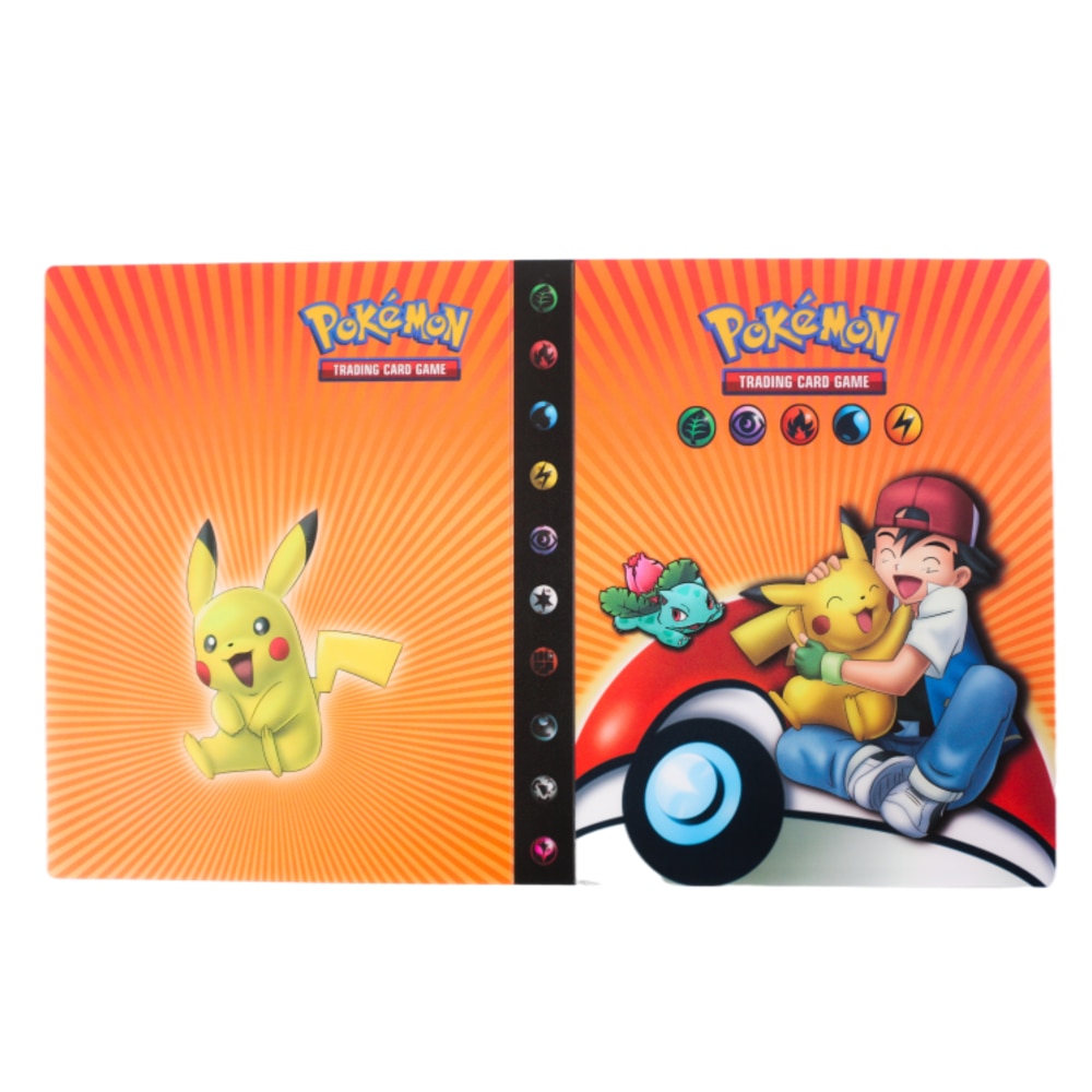 4/240pcs Album Pokemon Map Grand Format 4pocket Holder Collections Card