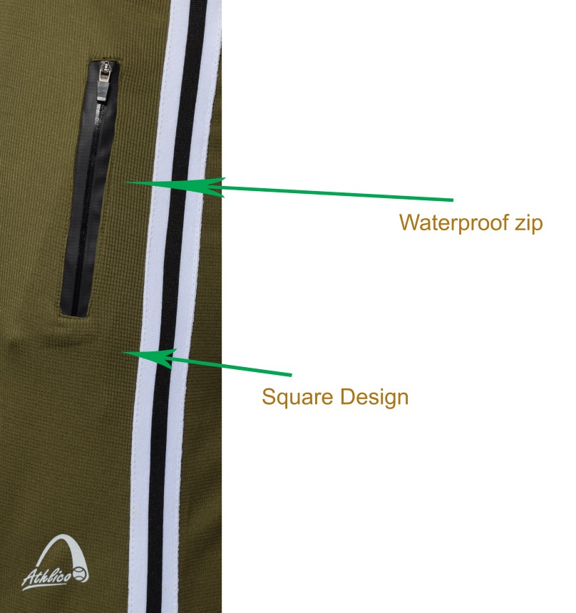 Athico Casual Full-Length Jogger Pants with Branded Drawstring and Square Hem Design