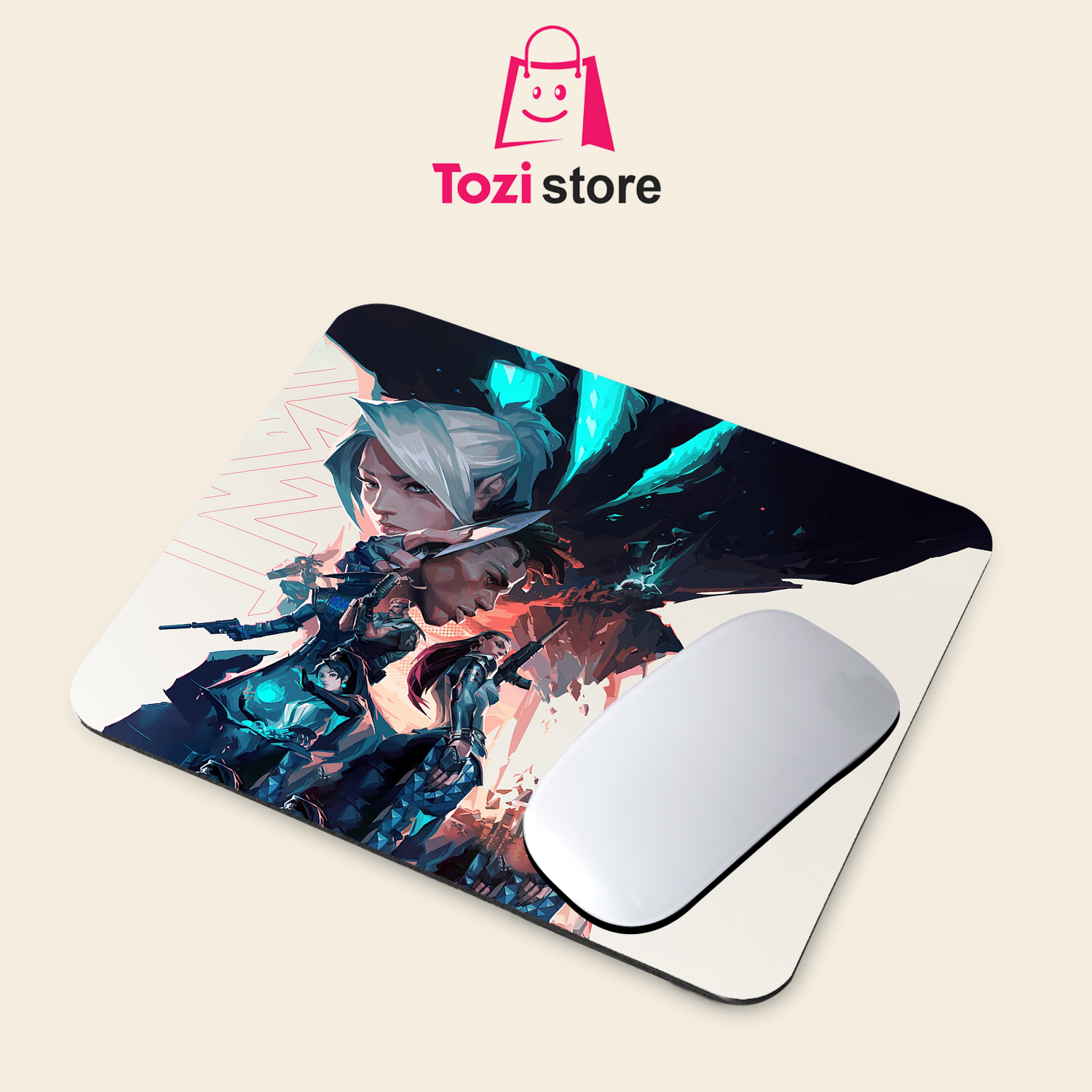 Gaming Mouse Pad Premium 8" x 6.5 Thick Non-Slip Rubber Base, Smooth Cloth Surface for Precision Control - Tozistore price in Pakistan