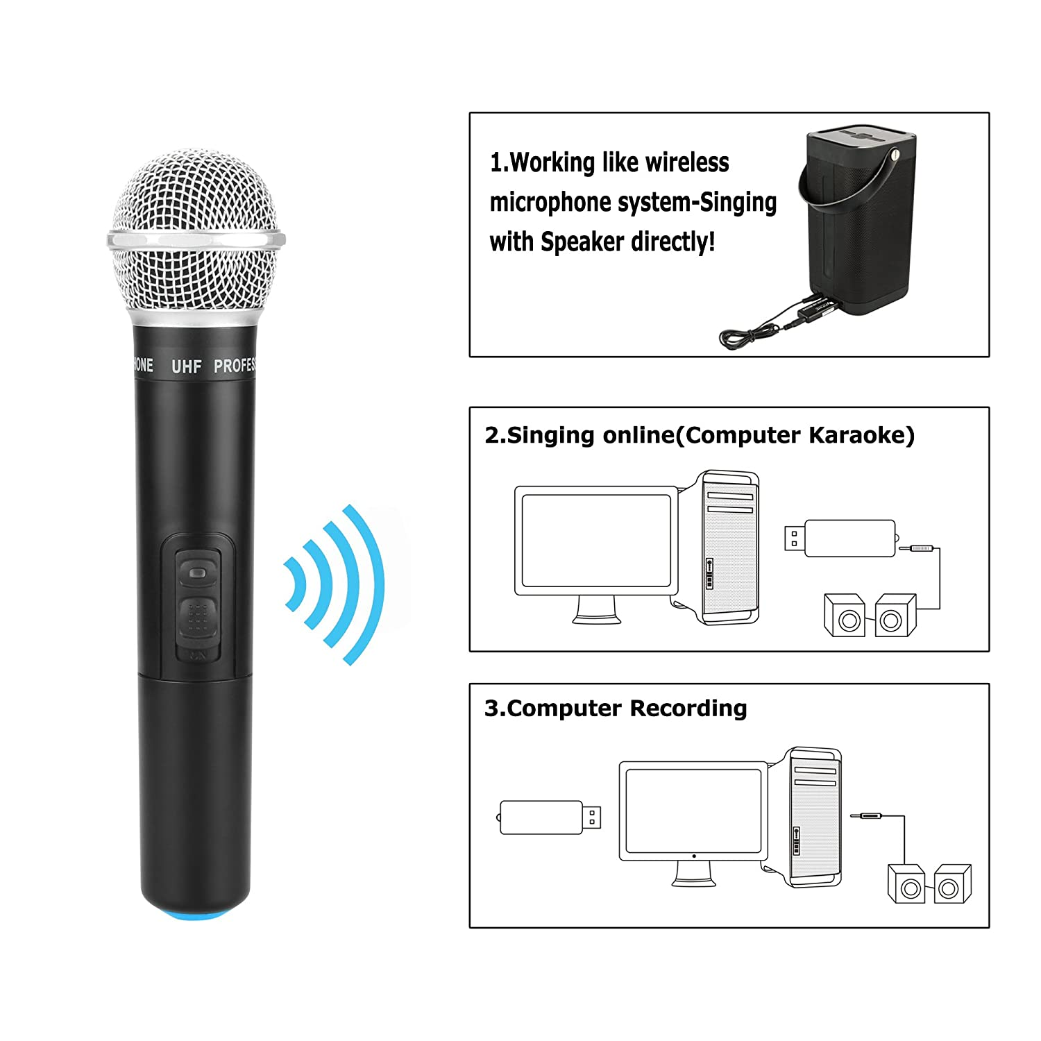 Fifine usb wireless microphone system for pc & mac rtslover