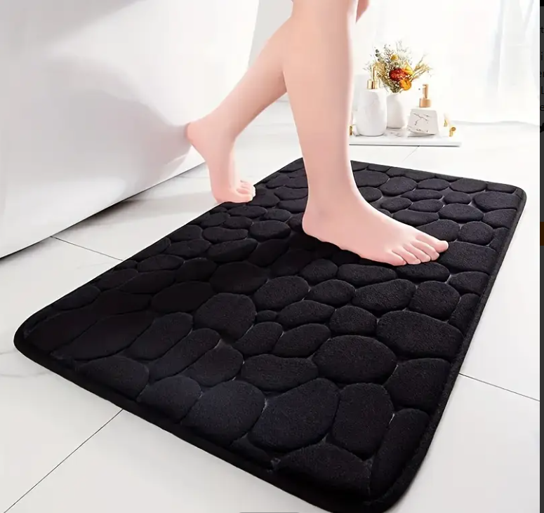 3D Non-Slip Absorbent Mats & Rugs with PVC- Waterproof Bathroom, Washroom, Kitchen, and Door Mats, Quick-Dry Rubber Doormats for Home