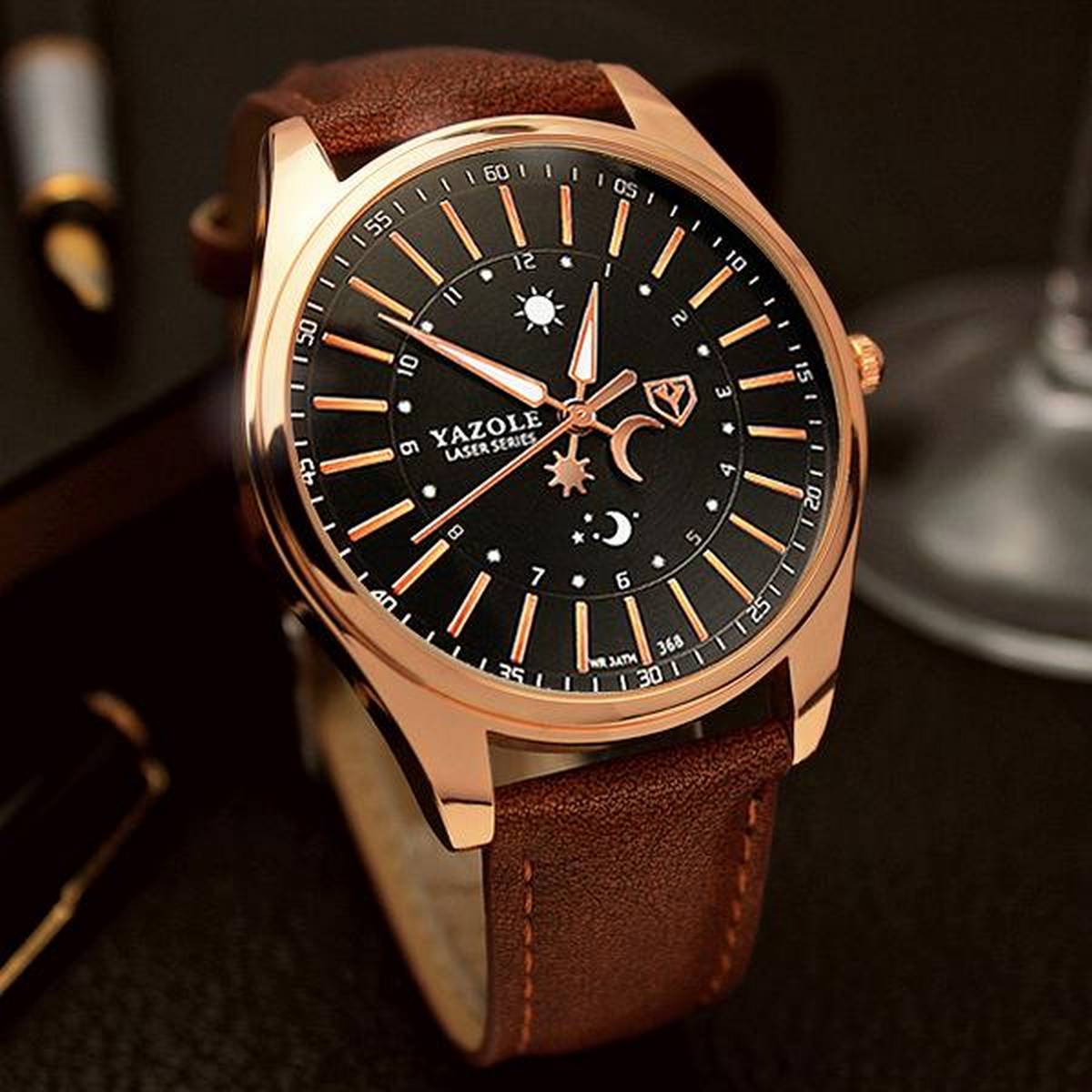 Men S Watch Belt Nightlight Waterproof Business Watch Men S