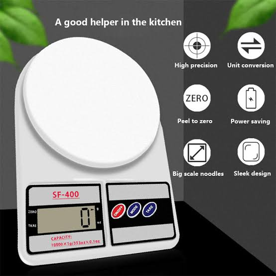 10kg Digital Kitchen Weight Scale | Best Food Scale for Cooking, Baking & Home Use | Digital Kitchen Scale, Gram Scale, Kitchen Weighing Scale, Compact Food Scale Digital, Waterproof, Mini Scale with Tare & LCD Display