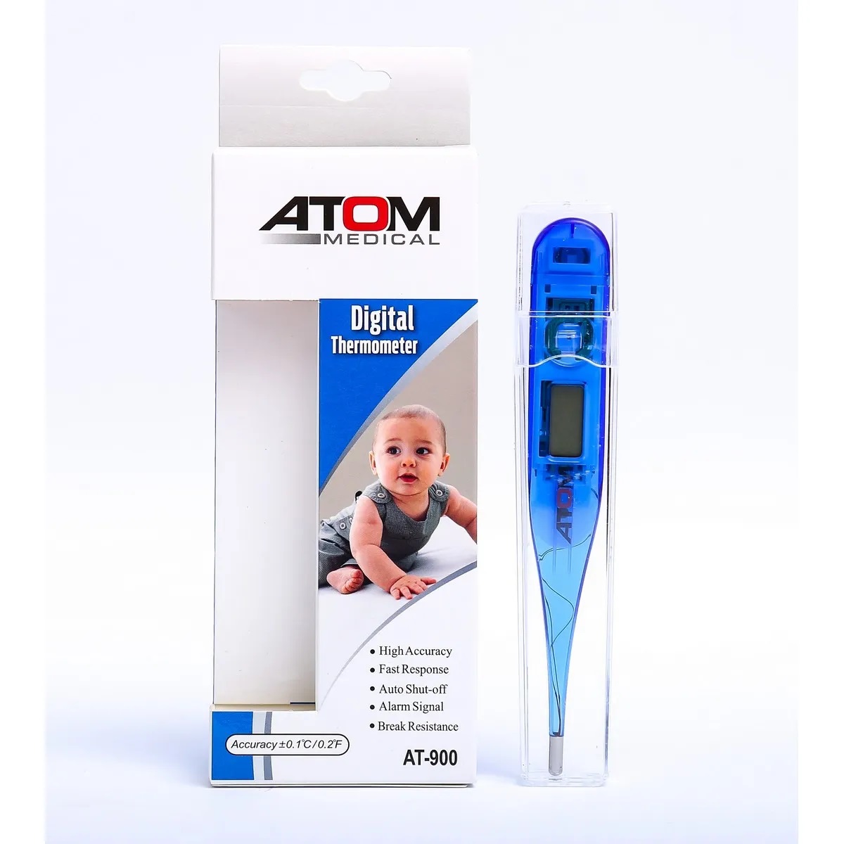 Ucheck Clinical Oral Thermometer - Fast and Accurate Digital Temperature Thermometer for Adults and Children Kids Elderly Easy to Use Underarm or Rectal Thermometer with Fast Readout Flexile body with fever Alarm