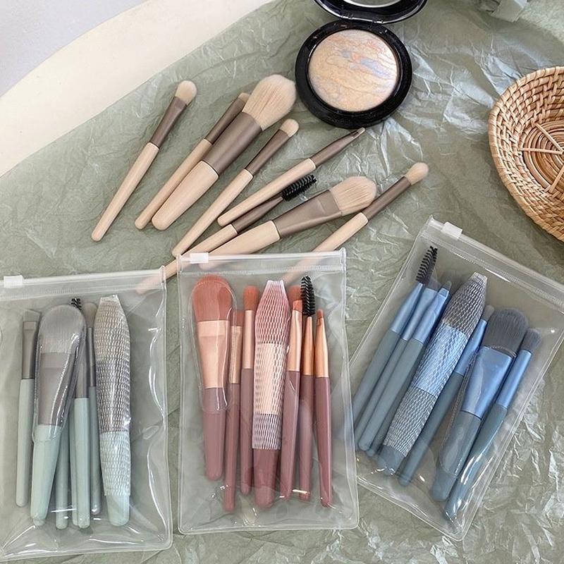 8 Pcs Mini Travel Portable Soft Makeup Brushes Set – Lightweight & Compact Beauty Tool for Foundation, Eyeshadow, Blush & Contour – Ultra-Soft Bristles & Travel-Friendly Design