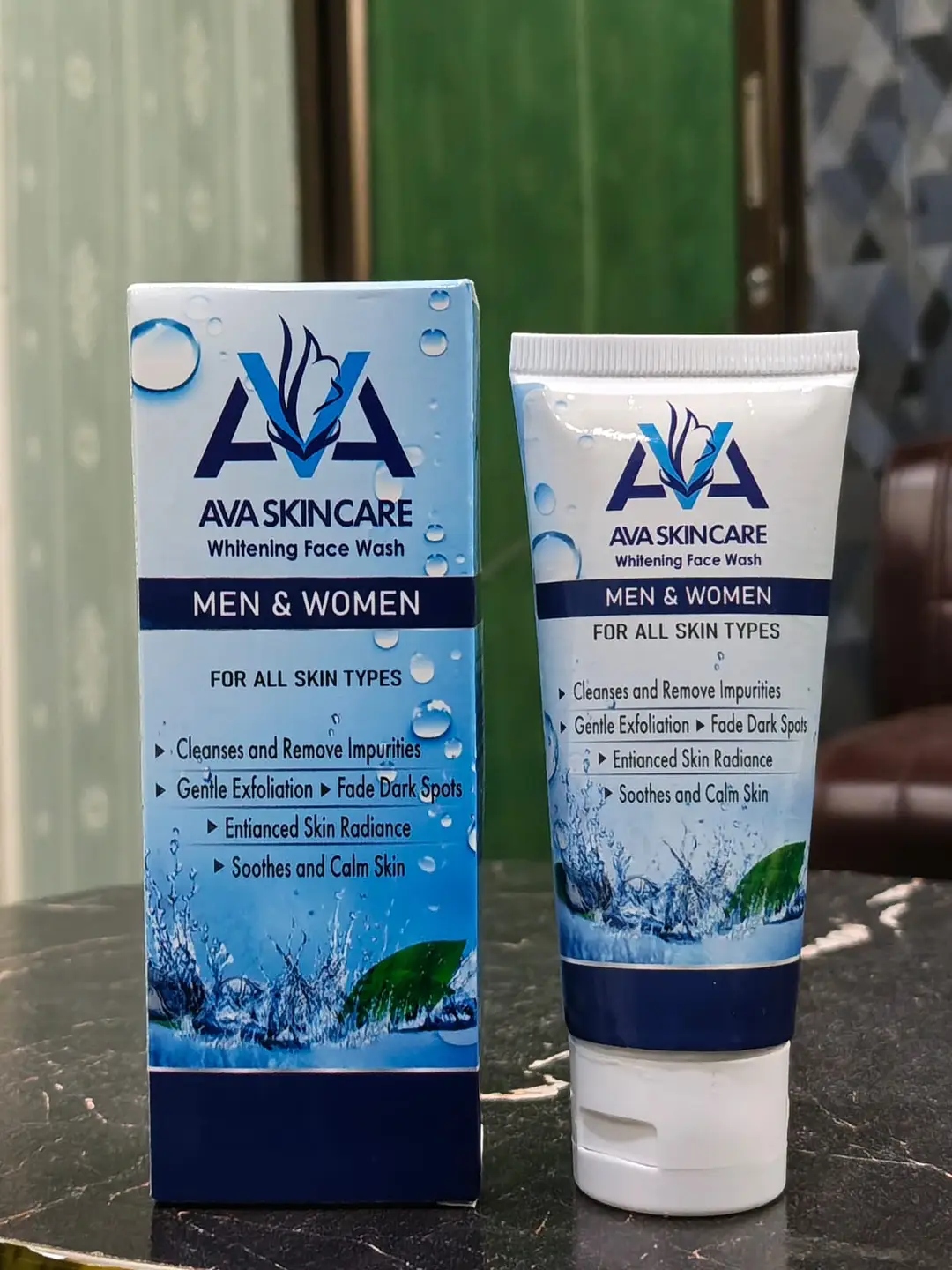 AVA Skincare Whitening Face Wash | Brightening Facial Cleanser with Niacinamide, Vitamin C & Aloe Vera | Deep Cleansing Face Wash for Glowing, Fresh & Even-Looking Skin | All Skin Types | 100ml