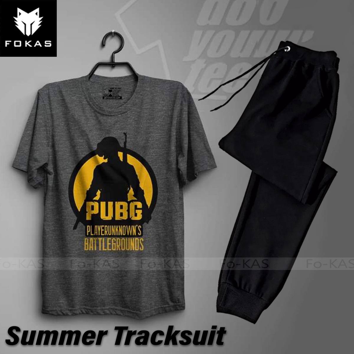 New Gaming Theme Printed Half Sleeves Cotton Jersey Summer Pubg Lovers Shirt For Boys  T-Shirt & Trouser Gym Sports Outdoor Gaming Tracksuit