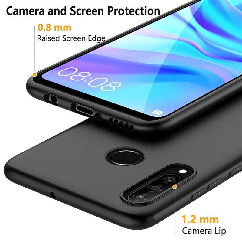 Huawei P30 Lite Matte Black Soft Silicon Back Cover