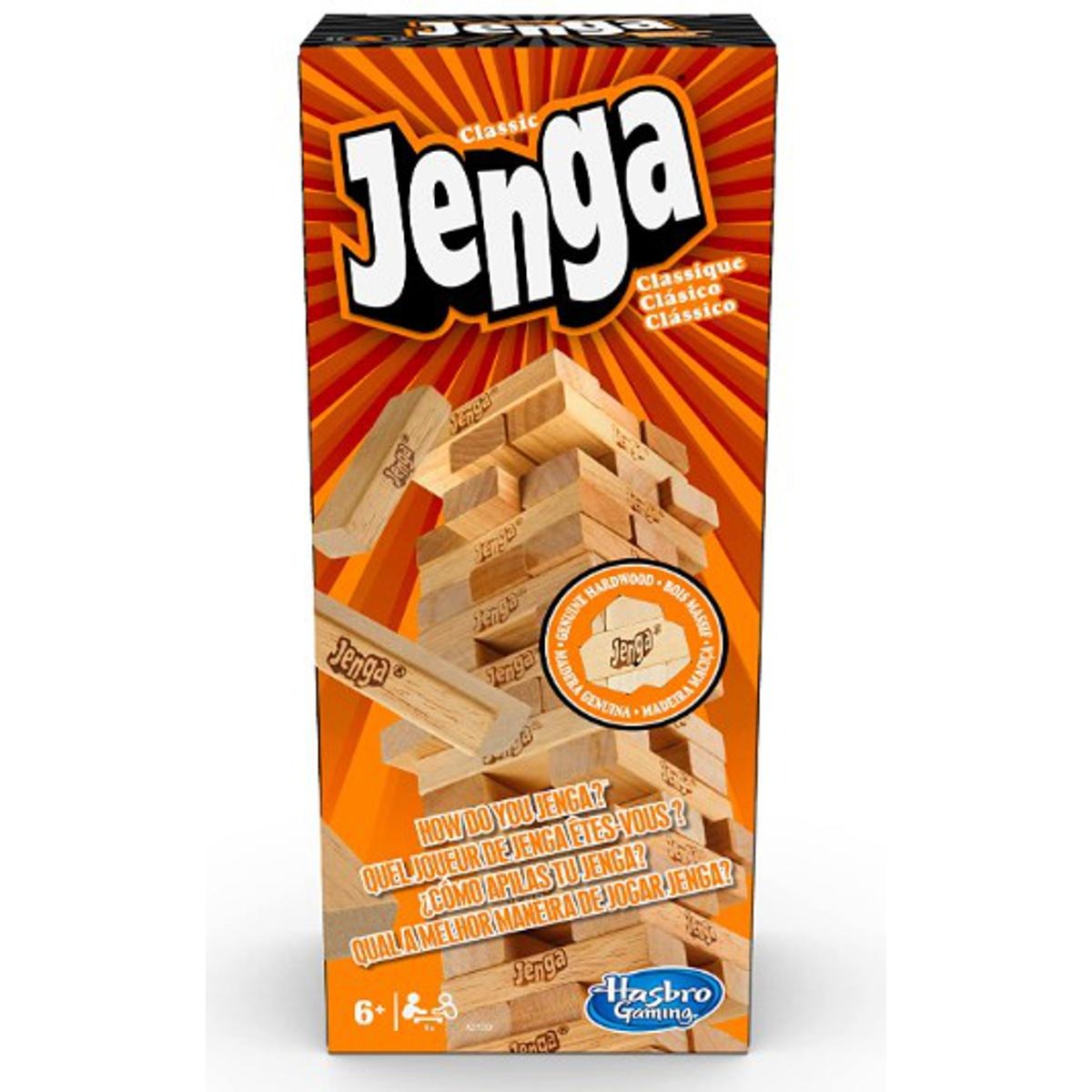 Hasbro Style Jenga Tower Wooden Blocks Game | 48 & 21 Pieces Stacking Balance Game for Kids & Family