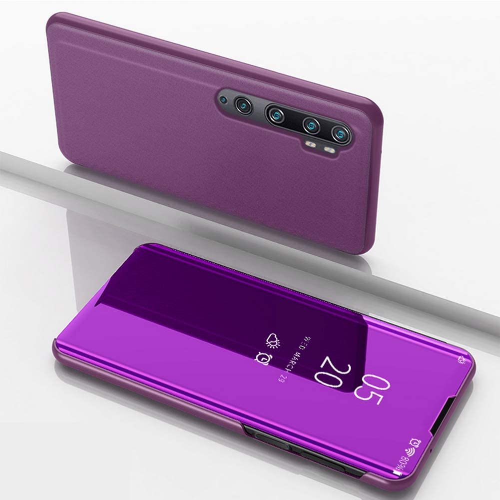 SEAHAI Cover Per Xiaomi Redmi 10 5G / Note 11E – Flip Con Specchio E Clear View – Custodia Protettiva Con Supporto – Nero - 2