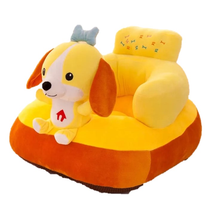 Baby Padded Sofa Booster Seat Cartoon Character Stuffed Toy Learning to Sit