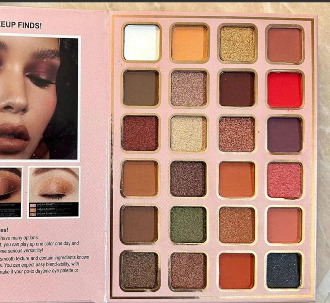 All in1 Book-Style Foldable Makeup Palette Set | Portable & Long-Lasting | Contour Blush Highlight Eyeshadow, Suitable for Multiple Skin Tones & Makeup Looks All In One MakeupBook (Fashion)