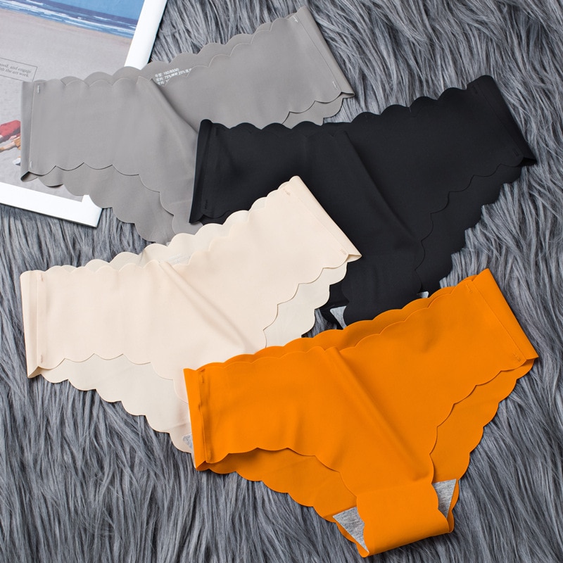 Sports Women's Panties Seamless Briefs Mid Rise Underwear Female Soft  Comfortable Silk Briefs Underpants Lingerie Panty