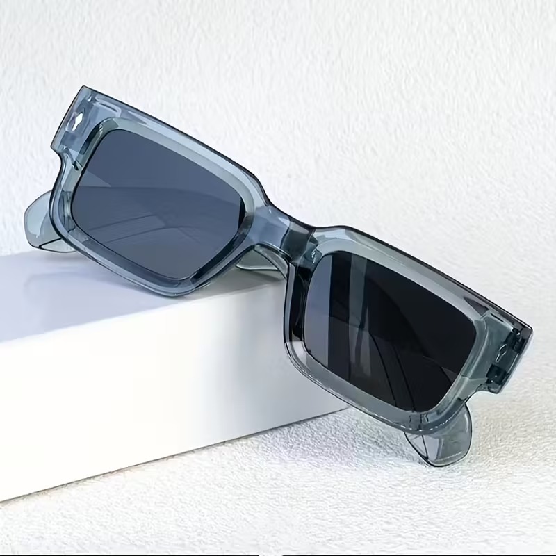 Men's Square Casual Fashion Glasses, Vintage Thick Frame Party Style