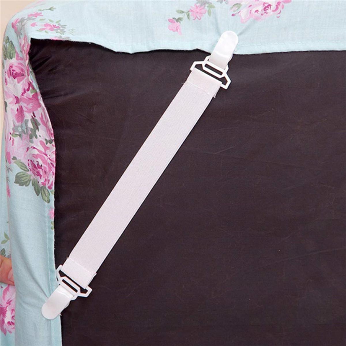 bed sheet fasteners 4x Bed Sheets Gripper Straps Elastic Garter Fastener  with
