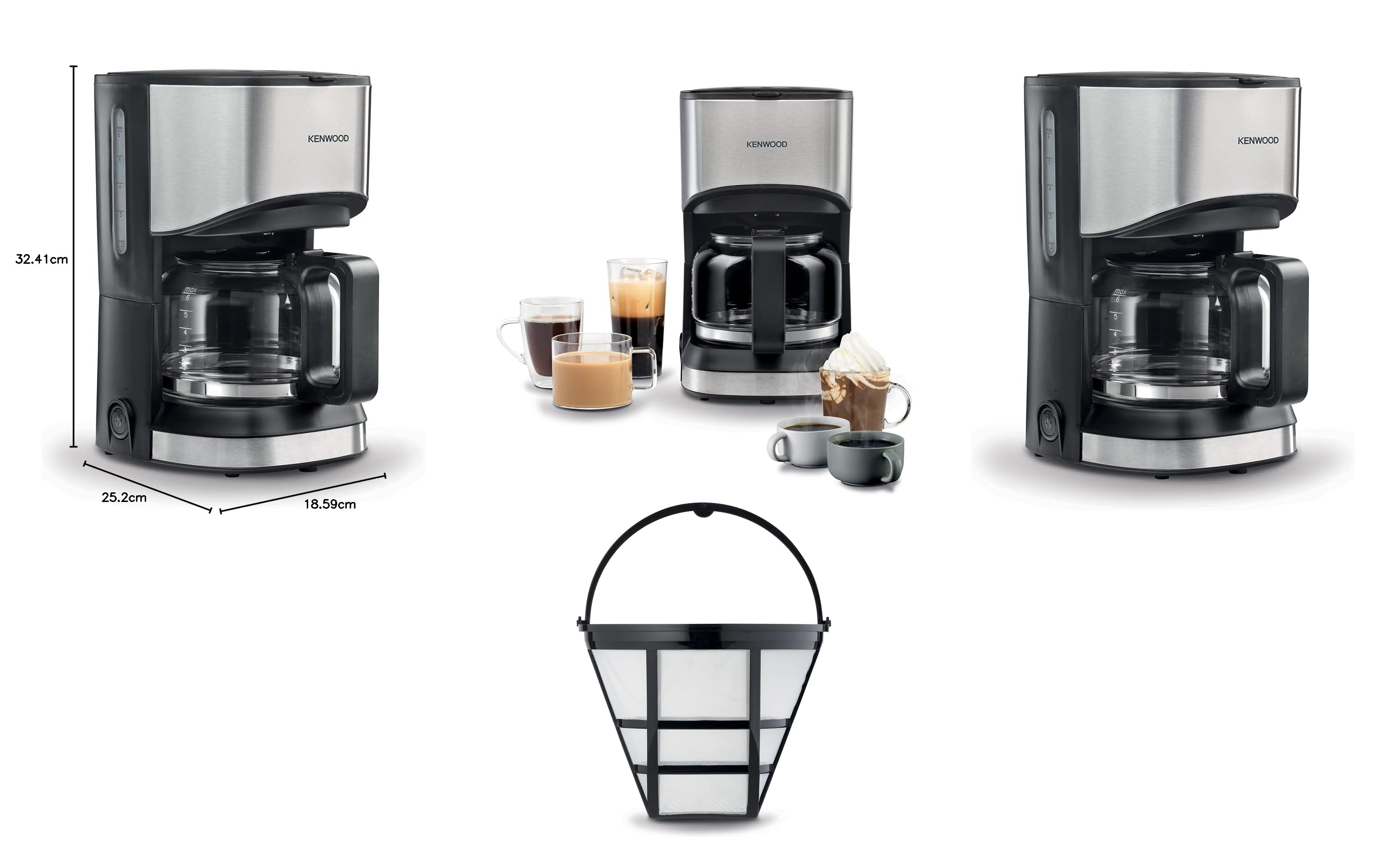 Kenwood Coffee Machine, Cup Coffee Maker, 550W,