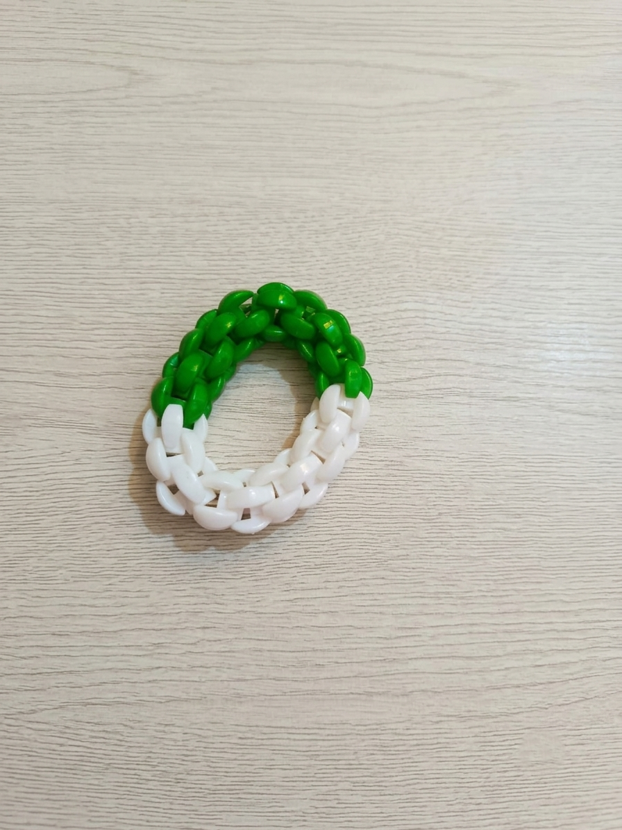 Acrylic Chain Wristband Green White Flash Sale — Unisex Pakistan Independence Day Bracelet | 14 August Flag Color Acrylic Chain Link Band | Men Women Kids Patriotic Jewelry