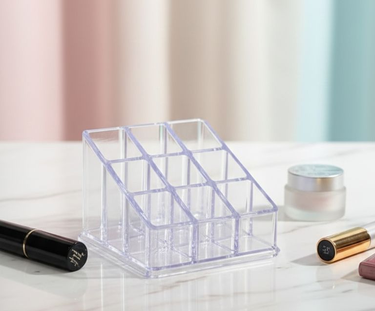 Multi-Functional Makeup Organizer with Drawer and Handle – Desktop Cosmetic Storage Box, Dustproof and Tidy Display Case