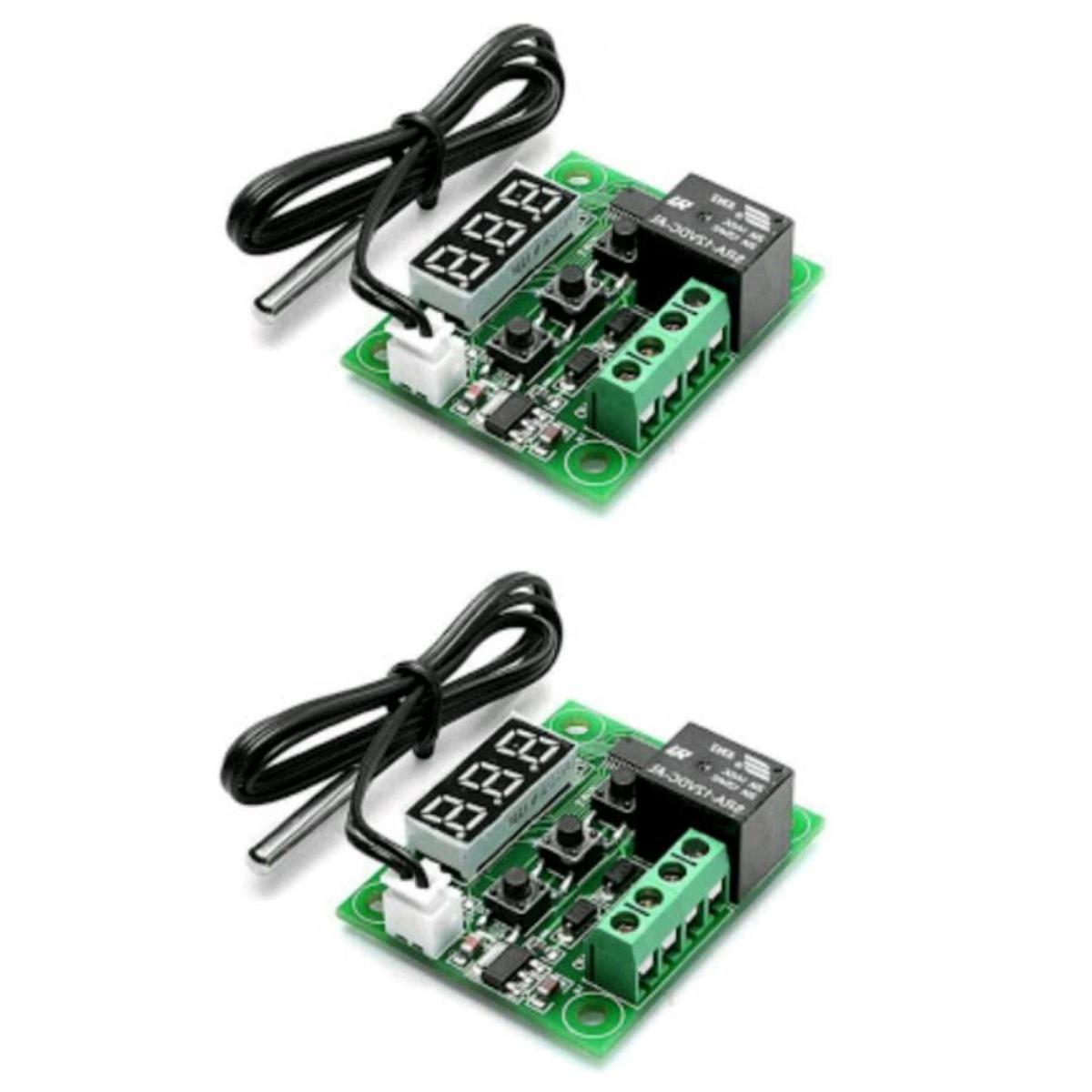 Pack Of 2 DC 12V -50~110C Mini Thermostat Regulator Digital Temperature Controller for Incubator Temp. Control Switch Plate