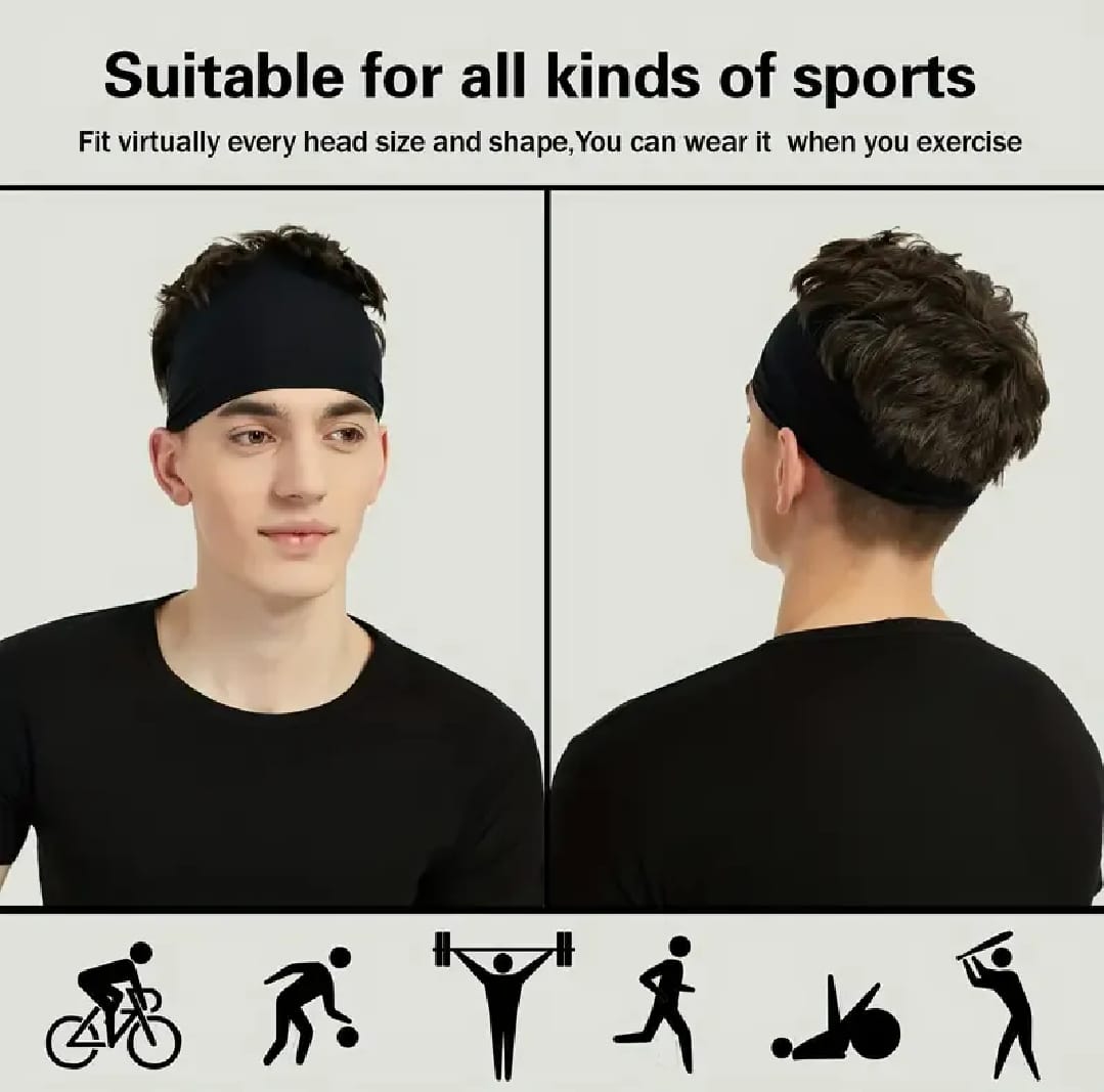 Sports Headbands for Men ,Moisture Wicking Workout Headband, Sweatband Headbands for Running,Cycling,Football,Yoga,Hairband