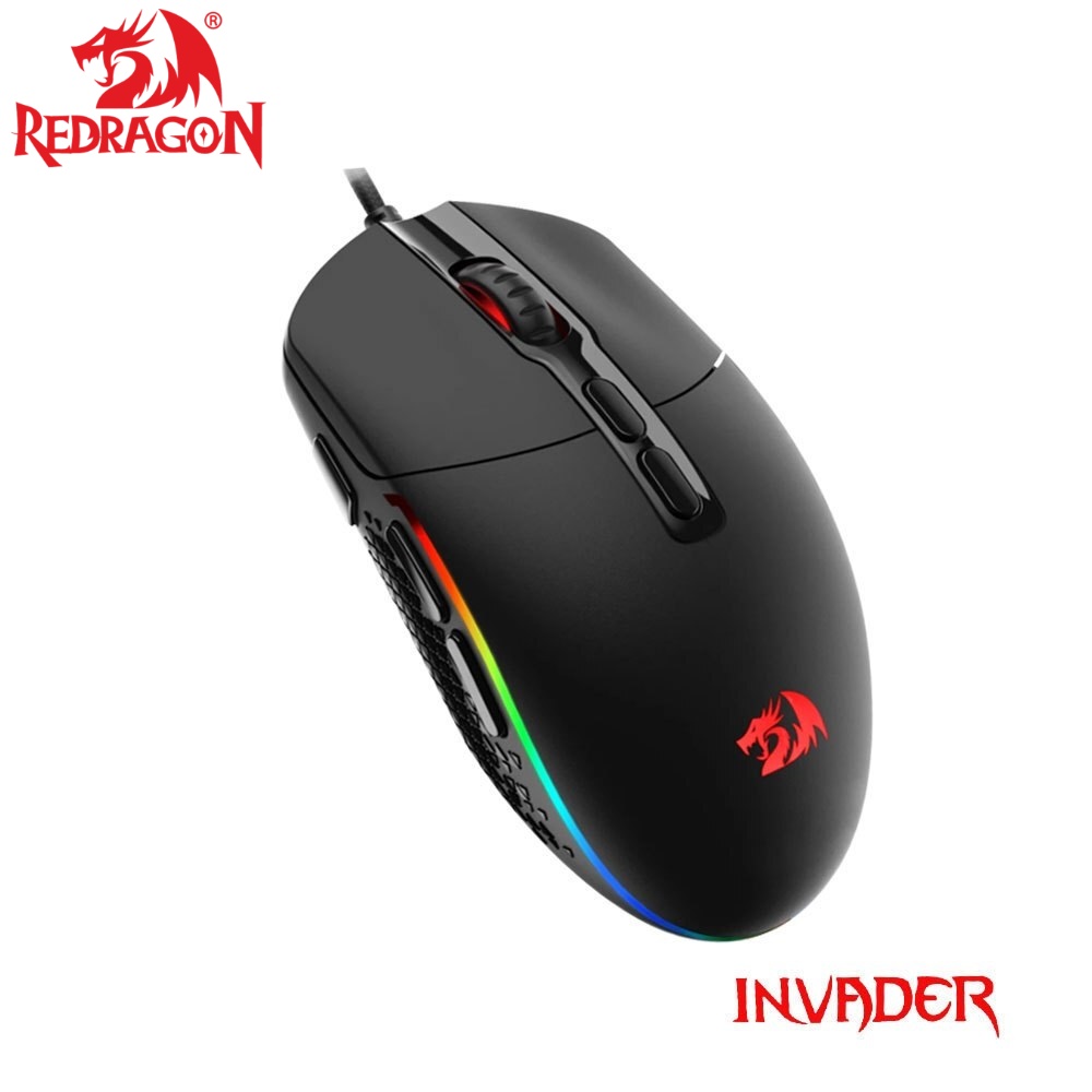 Redragon M719 Invader Rgb Wired Gaming Mouse 10000 Dpi 7 Programmable Buttons