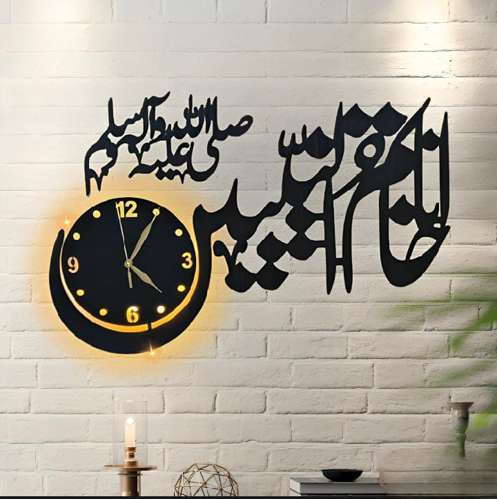 Lifestyle Glory Wooden Wall Clock, 3D Watch, Clock for Home Décor Living Room and Offices and for Gifts, Watch for Men, Islamic Wall Clock, Decorating Items, Wall Clocks for Bedroom, Wall Decoration Items, Clock Wall