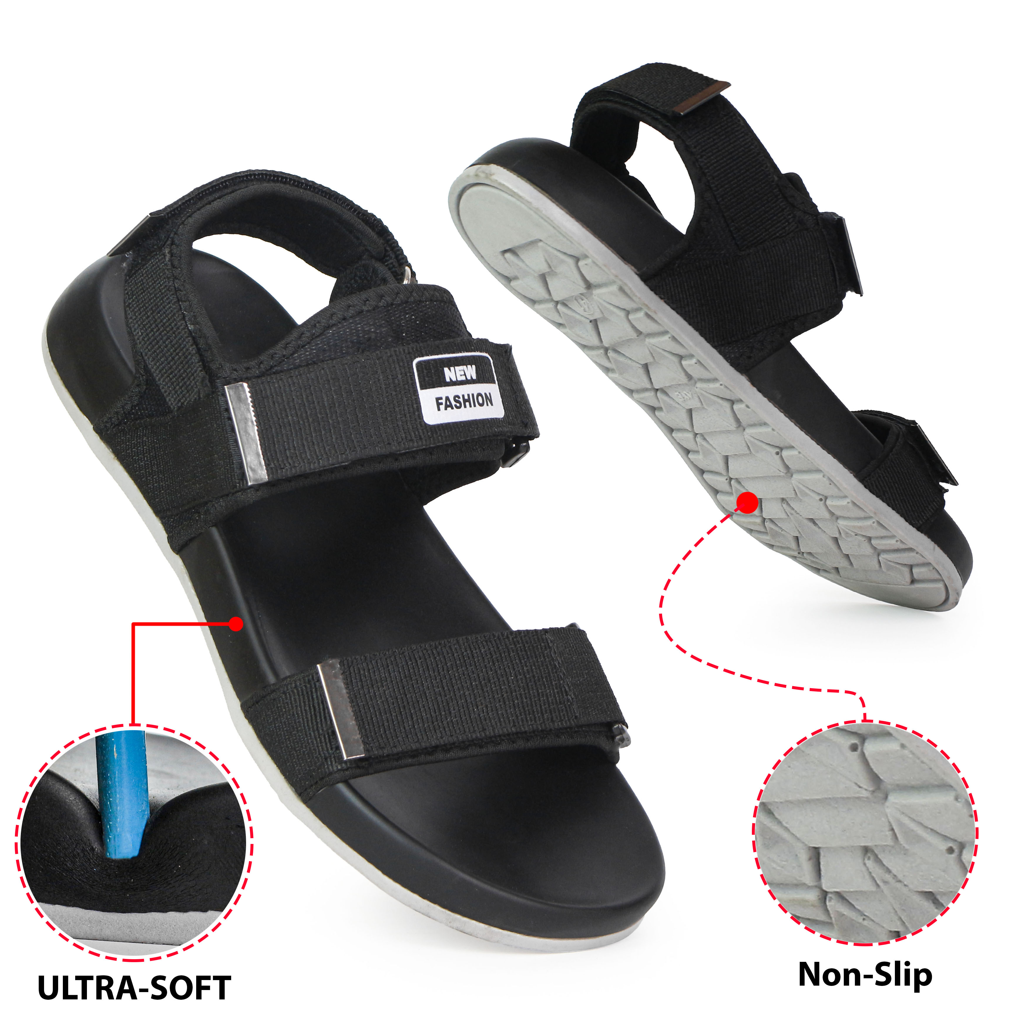 NBH Sandals For Men - Imported Multi Straps Casual Sandals For Boys - Sport Sandals Comfortable And Durable Sandal For Boy - Shoes for Men - Chappal - Perfect Gift For Boys