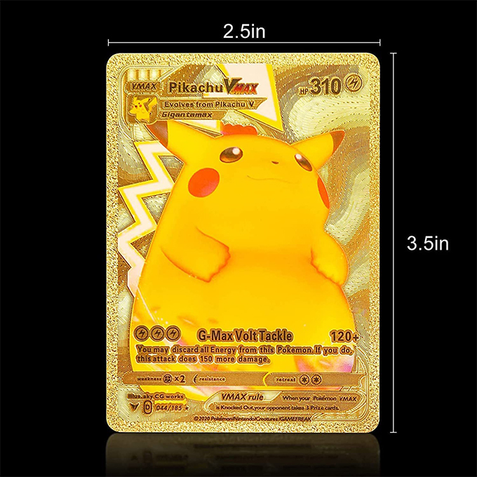 55pcs Pokemon Gold Foil Cards Anime Cartoon Pokemon English Version Tcg Card  For Fans Collection | Daraz.pk