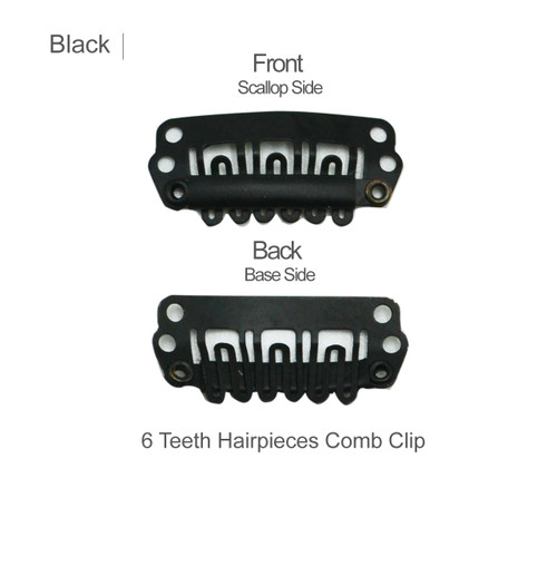 6 Teeth Snap-comb Clips Styling Tools 32mm 4 Color Hat Fixing Tool Wig Holding Clips 9 Pcs/set Black Hair Extension Clip U Shape Weave Toupee Wig
