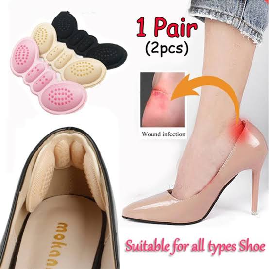 Butterfly Shape Self-Adhesive Heel Cushion Pads – 6 Pieces (3 Pairs)