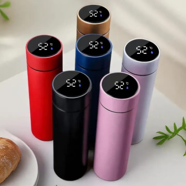 Temperature Water Bottle, 500ML LED Temperature Display, Hot Cold Vacuum Flasks, stainless Steel Thermos, LED Smart Thermos