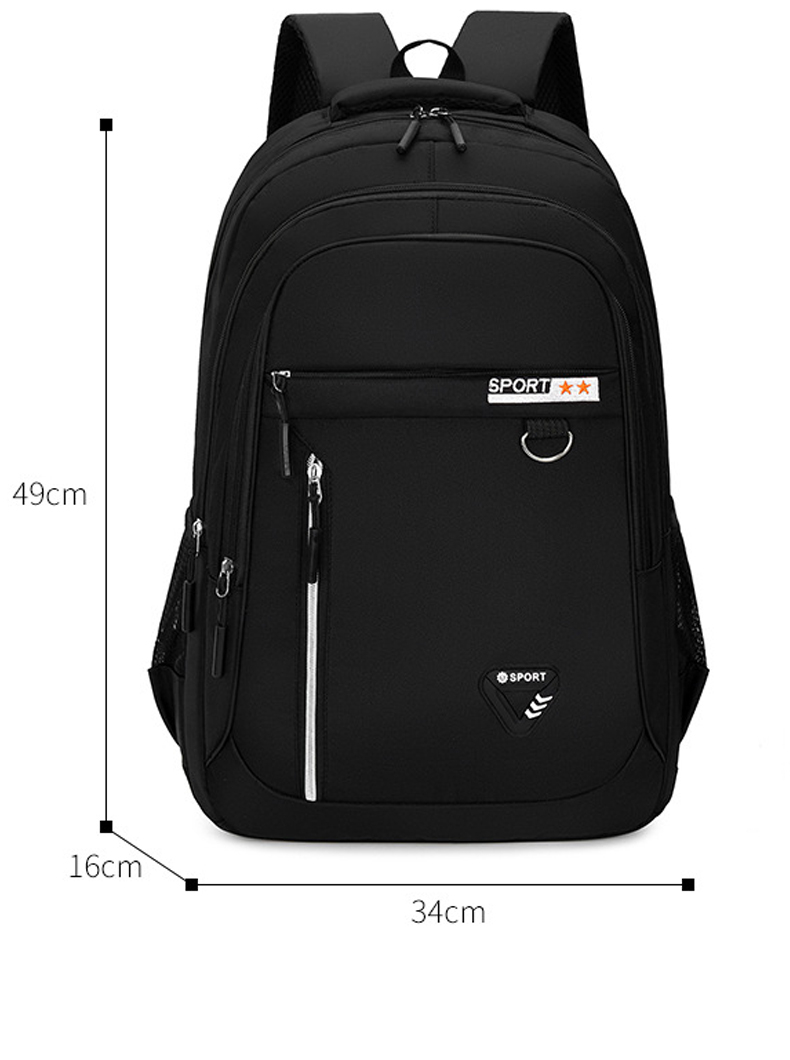 Waterproof Laptop Bag for Men Oxford Fabric Travel Backpack - Large Capacity Multi-Zipper Style with Modern Design