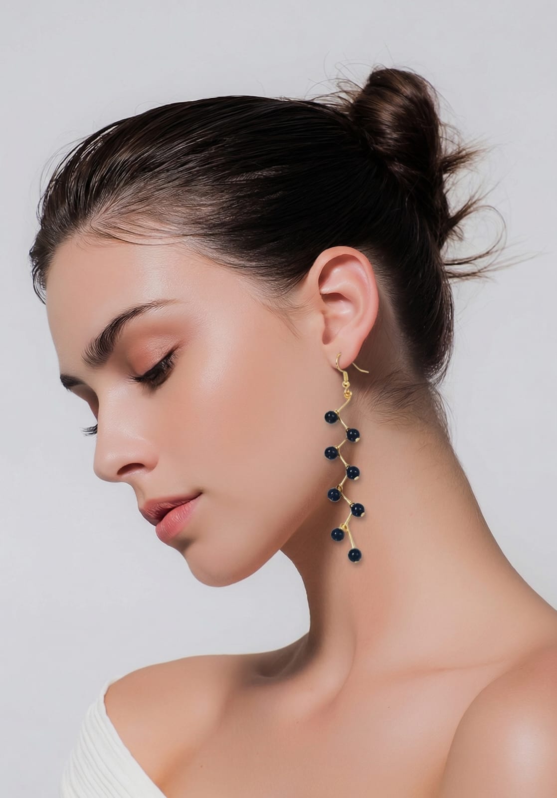 beautiful Black Pearls Earrings For Girls