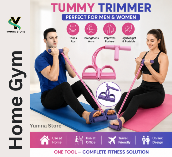 Professional Rubber Tummy Trimmer Stomach and Weight Loss Equipment Abs Exerciser -Single Spring weight loss workout tool, exercise tummy trimmer machine, core strength trainer (No Color Choice)