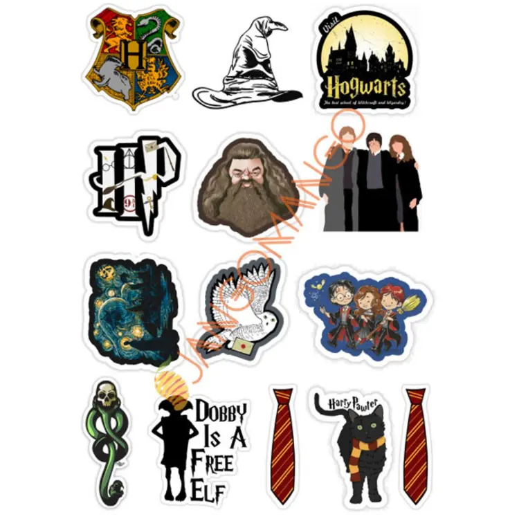 10 Pcs Harry Potter Stickers Pack For Laptop, Desk , Notebooks
