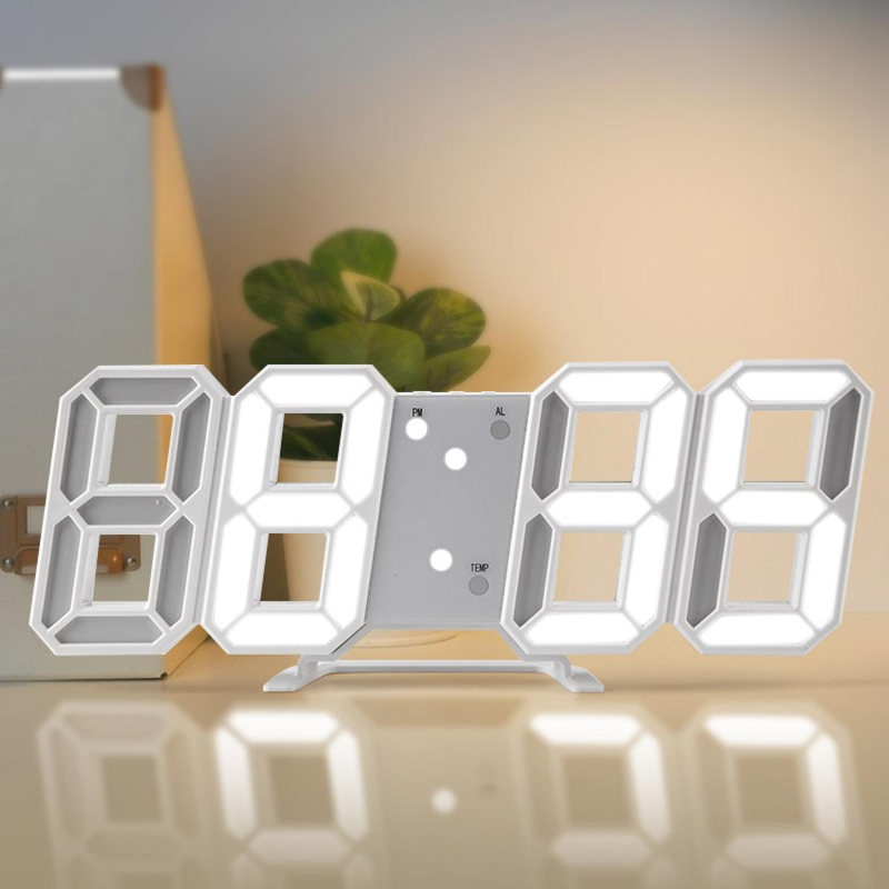 MultiFunctional Modern Design 3D LED Digital Clock Daraz.pk