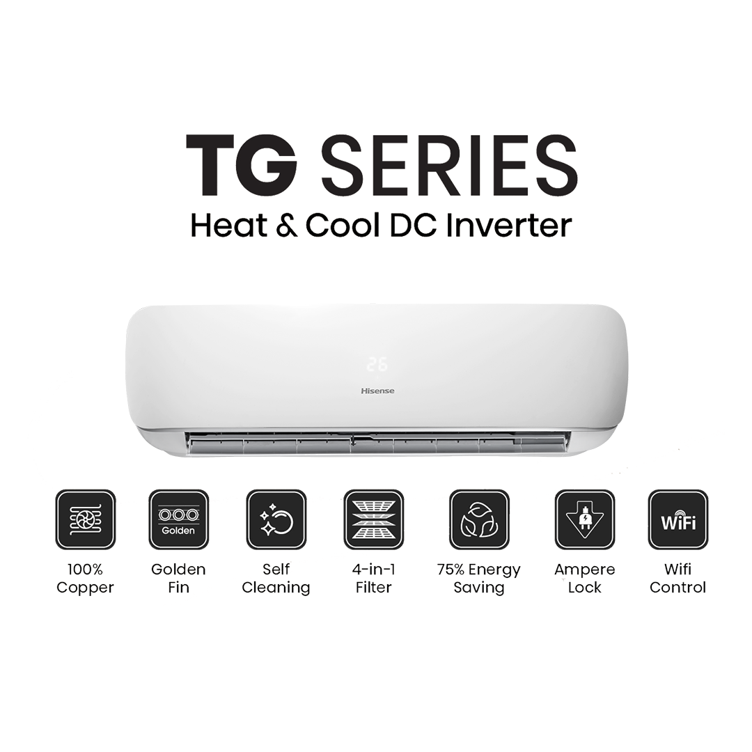 Hisense HC18WRTG75T3 1.5 Ton (White) Split AC Inverter
