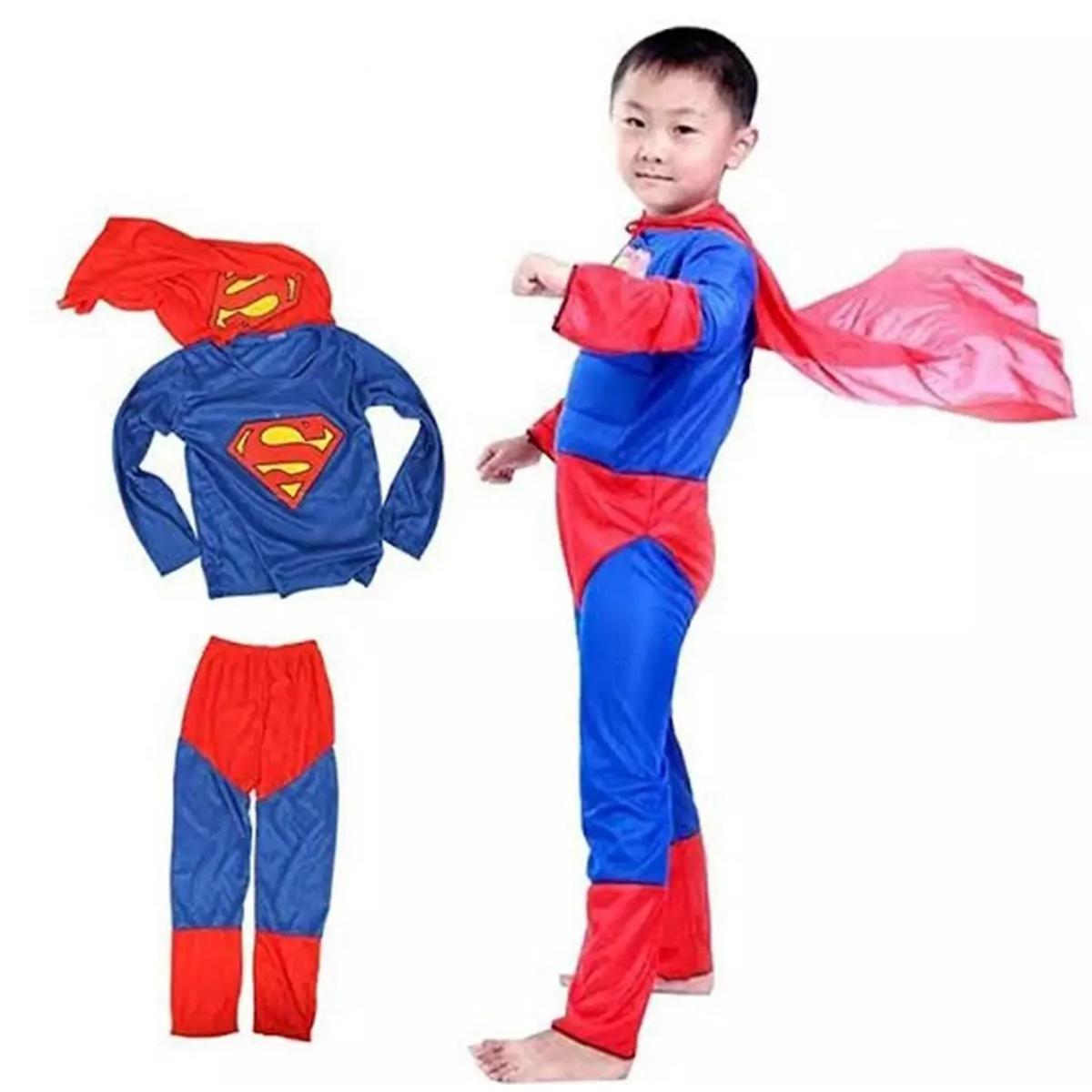 Superman Hero Cartoon  Costume For Kids (All Ages Available) New