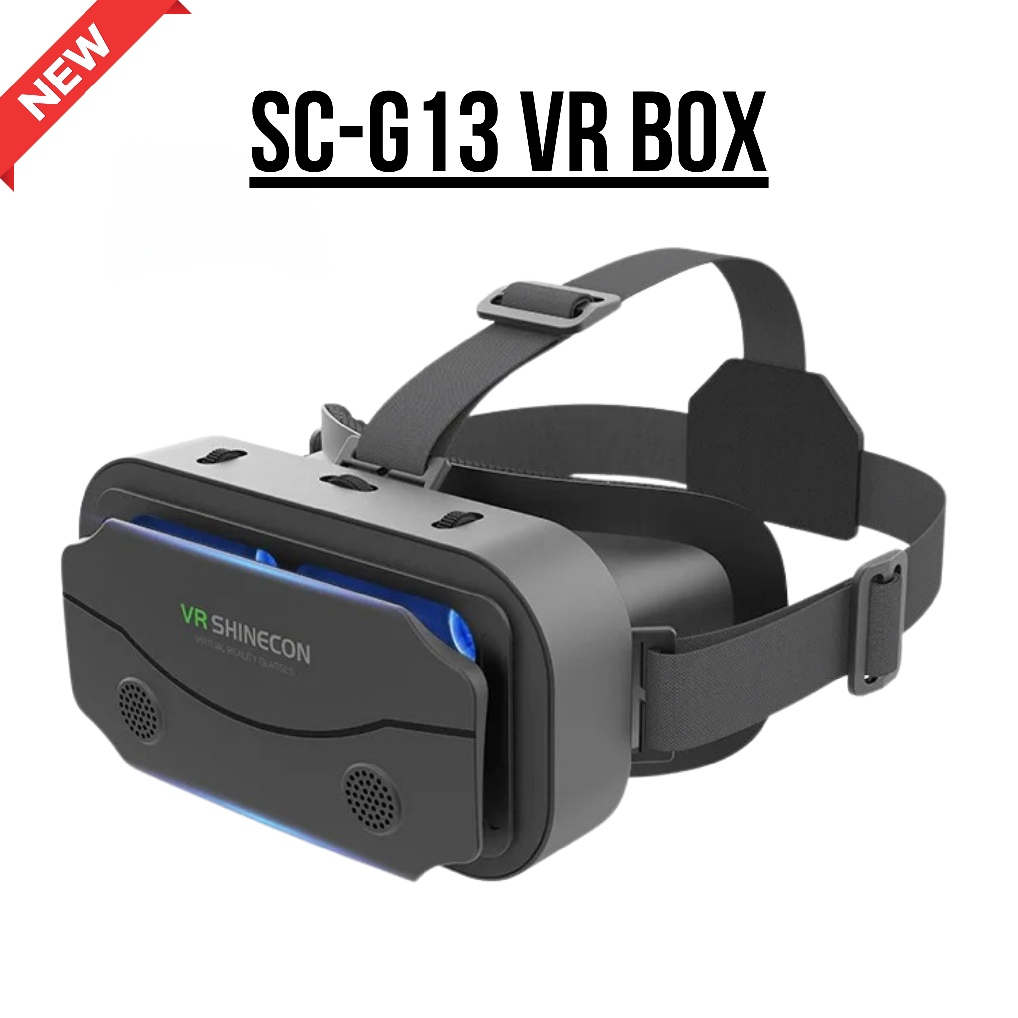 VR Box SC-G13 3D Virtual Reality Headset for Mobile | VR Box for Android  | Universal 3D VR Glasses for Movies & Gaming | Adjustable Lens, Comfortable Strap, Lightweight Virtual Reality Viewer