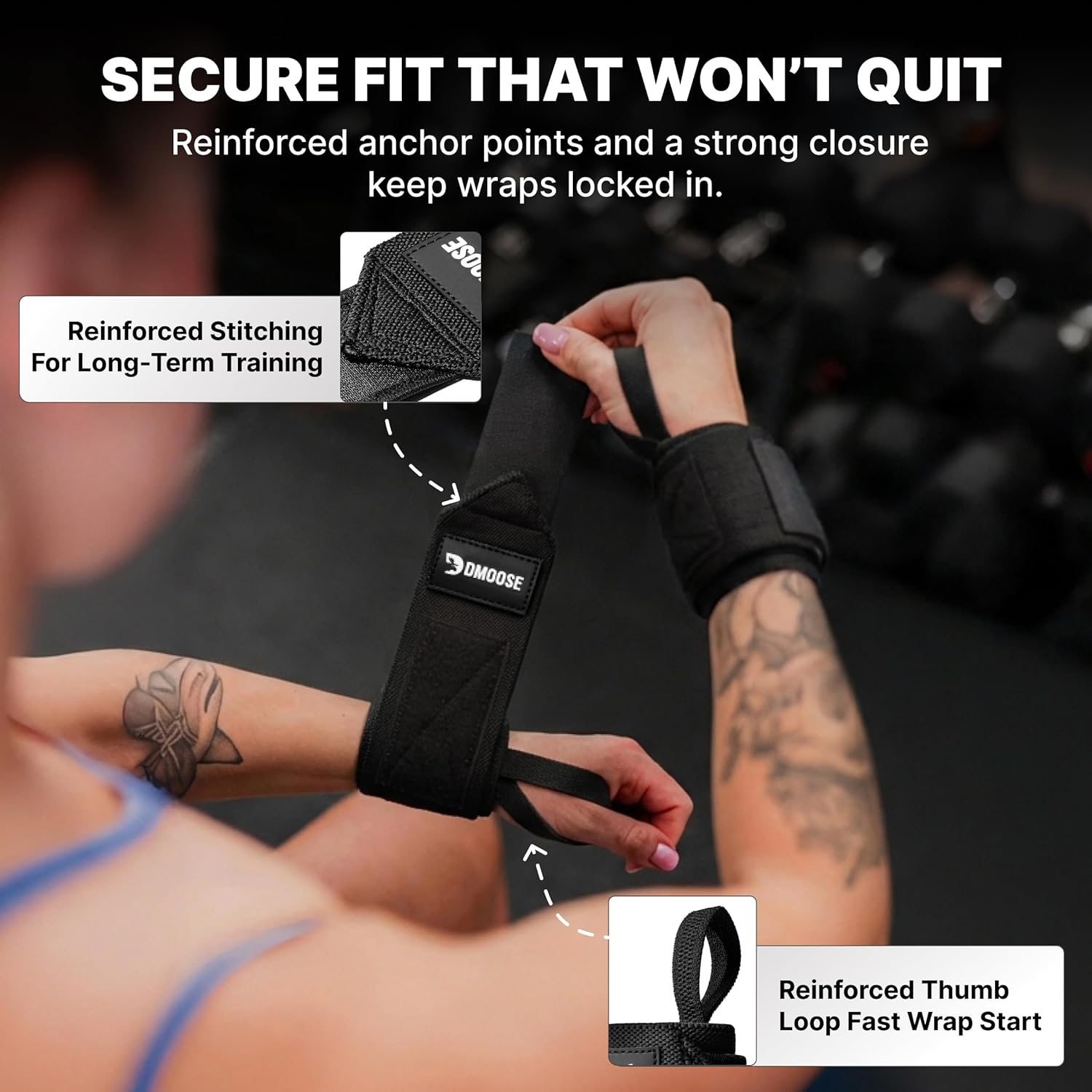Fitness Wrist Wraps for Weightlifting 18"