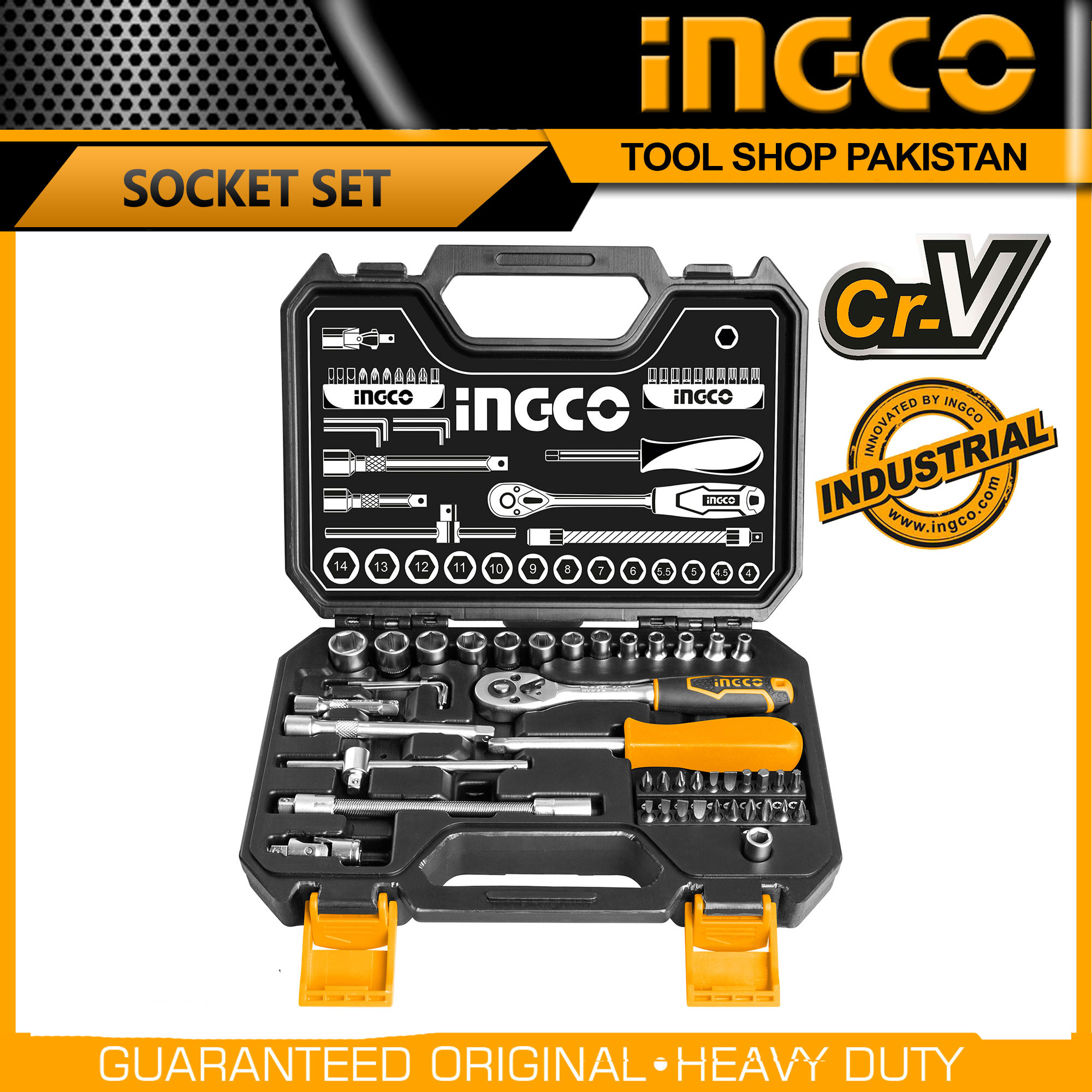 Incco Socket Set Ingco 45pcs Socket Set 1/4inch | Daraz.pk