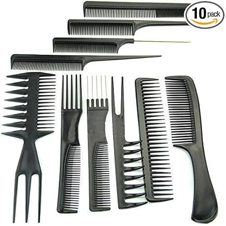 Professional Hair Comb Set 10 Pieces Hair Styling Kit High Quality,